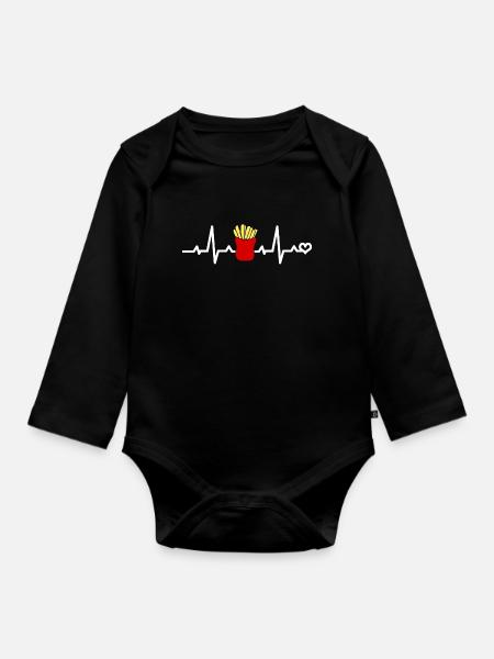 Pommes - Baby Bio-Langarm-Body - Schwarz