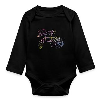 Long Jumpers Long Jump Kids Long Jump - Organic Longsleeve Baby Bodysuit - black - Front
