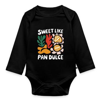 Verliebt in Pan Dulce - Baby Bio-Langarm-Body - Schwarz - Vorne
