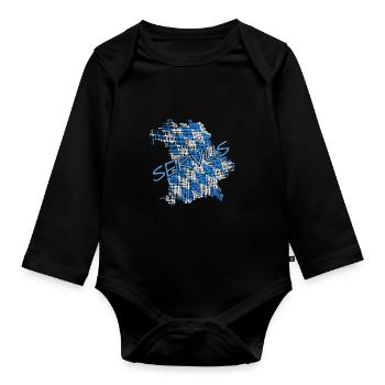 Bayern - Baby Bio-Langarm-Body - Schwarz - Vorne