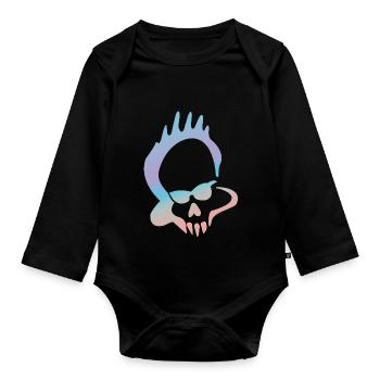 Logo Mansi Venice - Baby Bio-Langarm-Body - Schwarz - Vorne