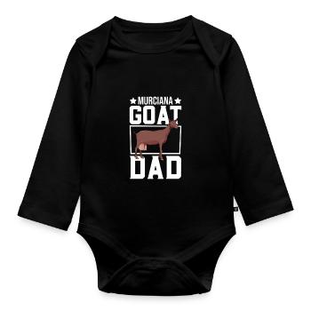 Papa d’une chèvre de Murcie-Grenade - Body Bébé bio manches longues - noir - Devant