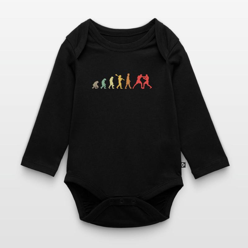 Boxing Evolution Boxing Development Rétro Body Bébé bio manches longues