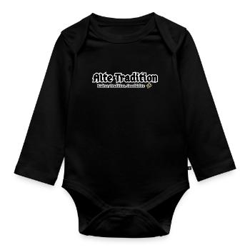 Alte Tradition – Kultur & Geschichte - Baby Bio-Langarm-Body - Schwarz - Vorne