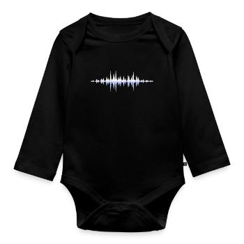 Onde sonore - Body Bébé bio manches longues - noir - Devant