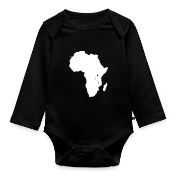 Continent Africain - Body Bébé bio manches longues - noir - Devant