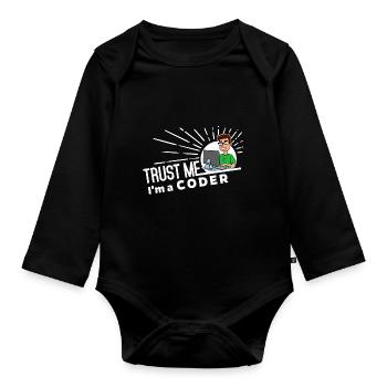 Programmierer - Vertrau mir - Baby Bio-Langarm-Body - Schwarz - Vorne