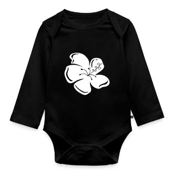 Schöne See Blume Urlaub Hawaii Meer Asia Geschenk - Baby Bio-Langarm-Body - Schwarz - Vorne
