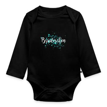 Frère - Body Bébé bio manches longues - noir - Devant