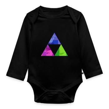 comic - Organic Longsleeve Baby Bodysuit - black - Front