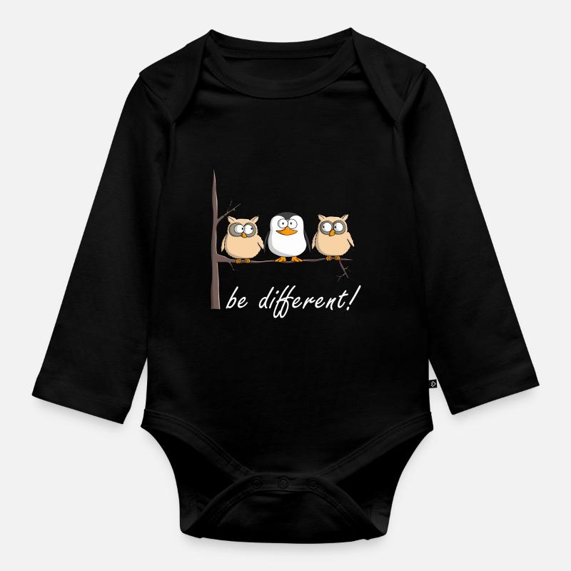 sei individuell - Baby Bio-Langarm-Body - Schwarz
