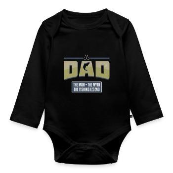 angel Vater - Baby Bio-Langarm-Body - Schwarz - Vorne