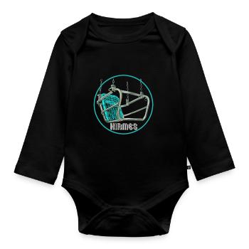 Kirmes Fan jahrmarkt Rummel Karusell godel - Baby Bio-Langarm-Body - Schwarz - Vorne