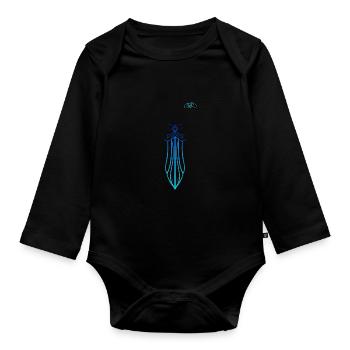 Odin - Organic Longsleeve Baby Bodysuit - black - Front