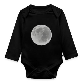Mond - Baby Bio-Langarm-Body - Schwarz - Vorne
