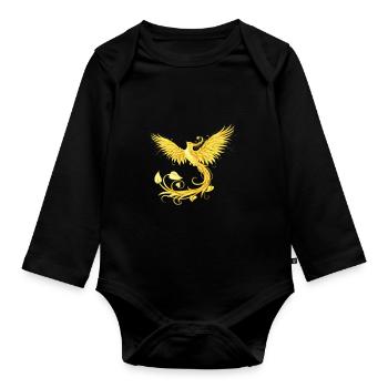 Phoenix - Organic Longsleeve Baby Bodysuit - black - Front