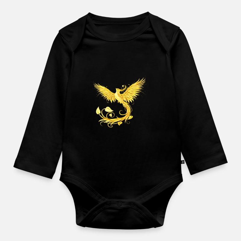 Phoenix - Body Bébé bio manches longues - noir