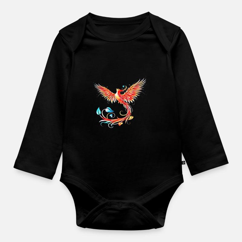 Phönix - Baby Bio-Langarm-Body - Schwarz