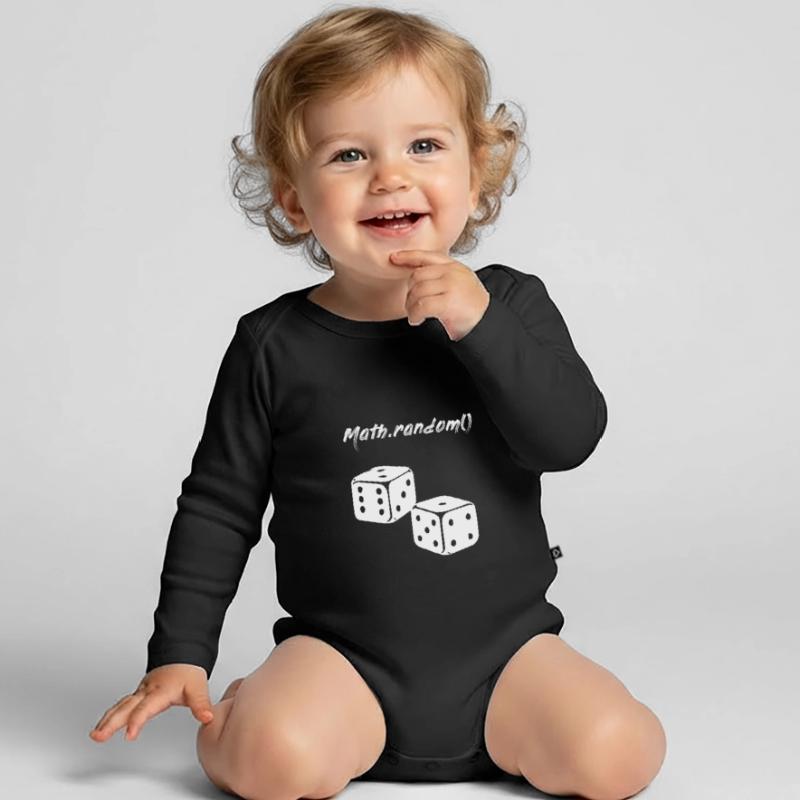 Programmeur de cube Math.random () aléatoire Body Bébé bio manches longues