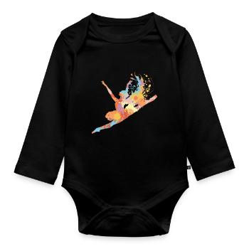 Danseur Danseur - Body Bébé bio manches longues - noir - Devant