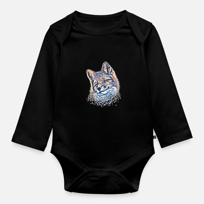 Fuchs - Baby Bio-Langarm-Body - Schwarz