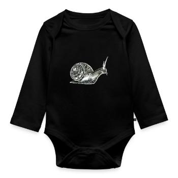 slug - Organic Longsleeve Baby Bodysuit - black - Front