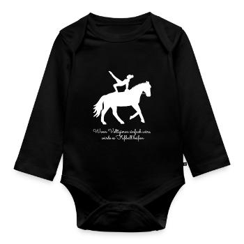 Si le saut était facile - Idée cadeau Volti - Body Bébé bio manches longues - noir - Devant