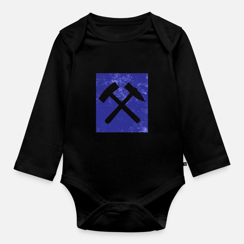 Marteau et maillet Ruhrpott - Body Bébé bio manches longues - noir