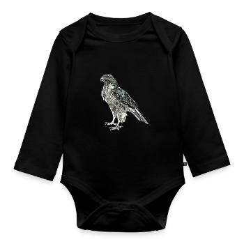 Faucon - Body Bébé bio manches longues - noir - Devant
