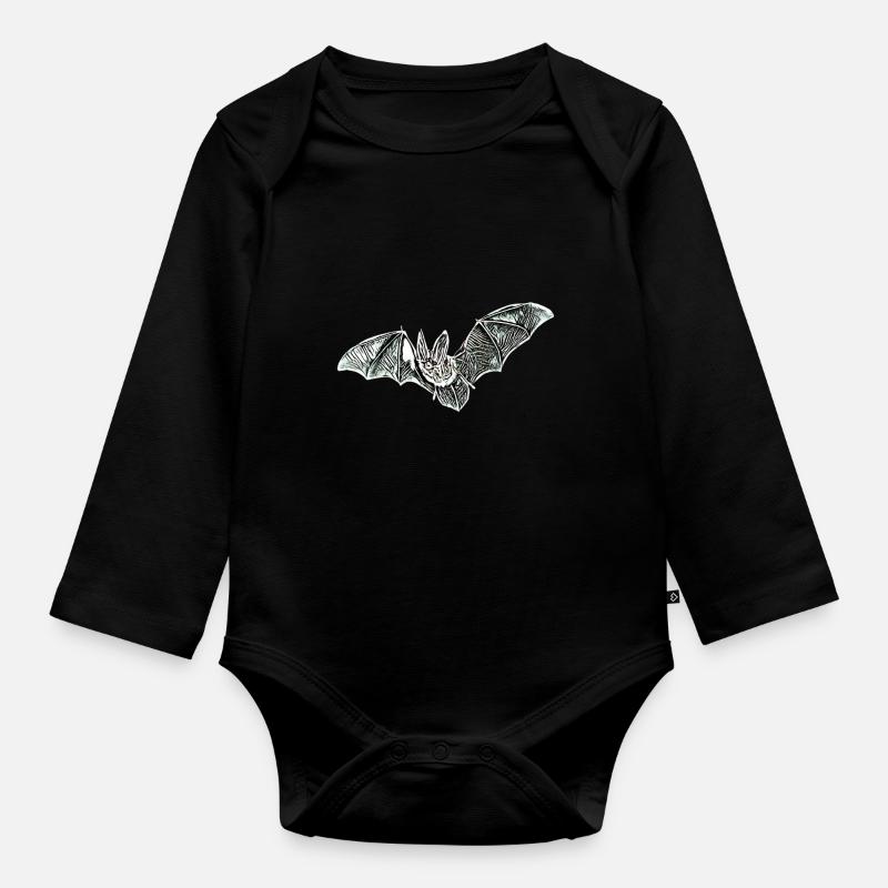 chauve-souris - Body Bébé bio manches longues - noir