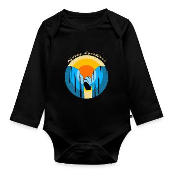 Norway Kjerag Lysefjord souvenir - Organic Longsleeve Baby Bodysuit - black - Front