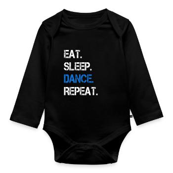 Dancing Dance Dancer Dancer - Organic Longsleeve Baby Bodysuit - black - Front