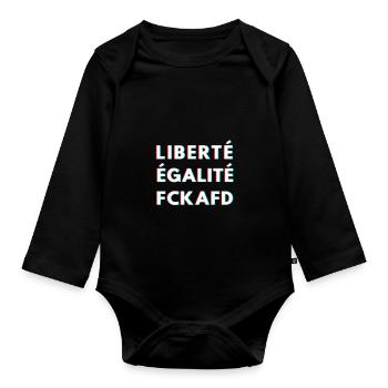 FCKAFD - Baby Bio-Langarm-Body - Schwarz - Vorne