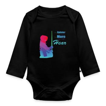 Kendo - Baby Bio-Langarm-Body - Schwarz - Vorne