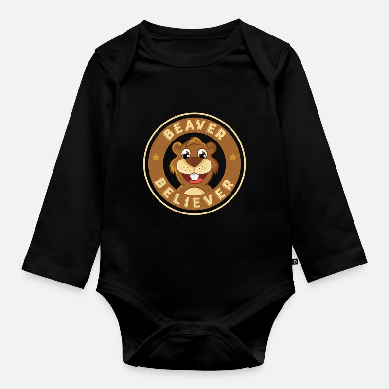 Biber Glauben - Baby Bio-Langarm-Body - Schwarz
