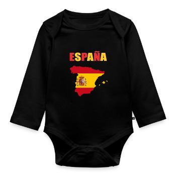Espagne Design - Body Bébé bio manches longues - noir - Devant