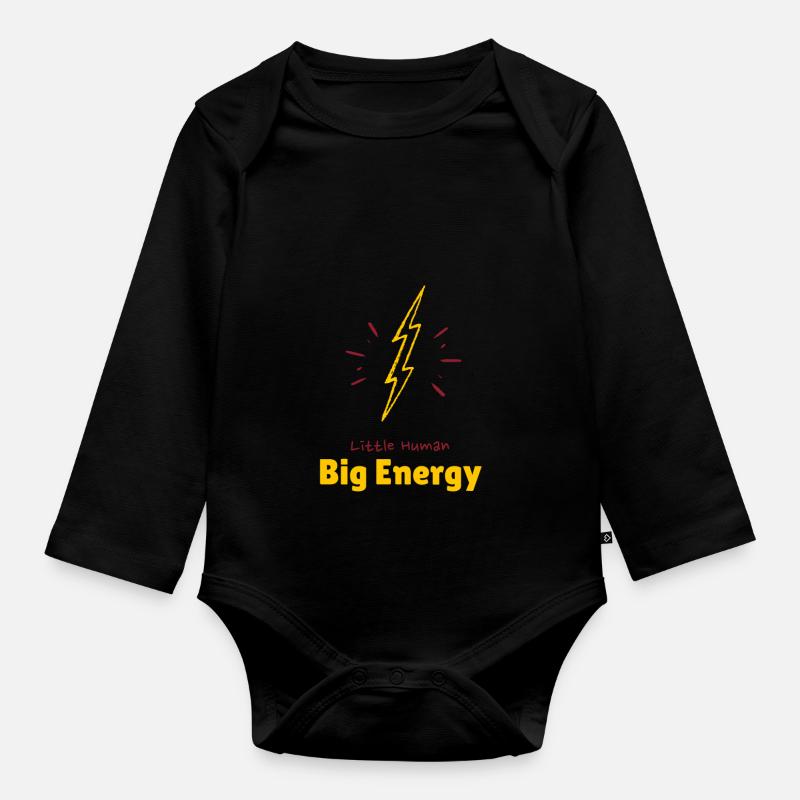 Big Energy - Body Bébé bio manches longues - noir