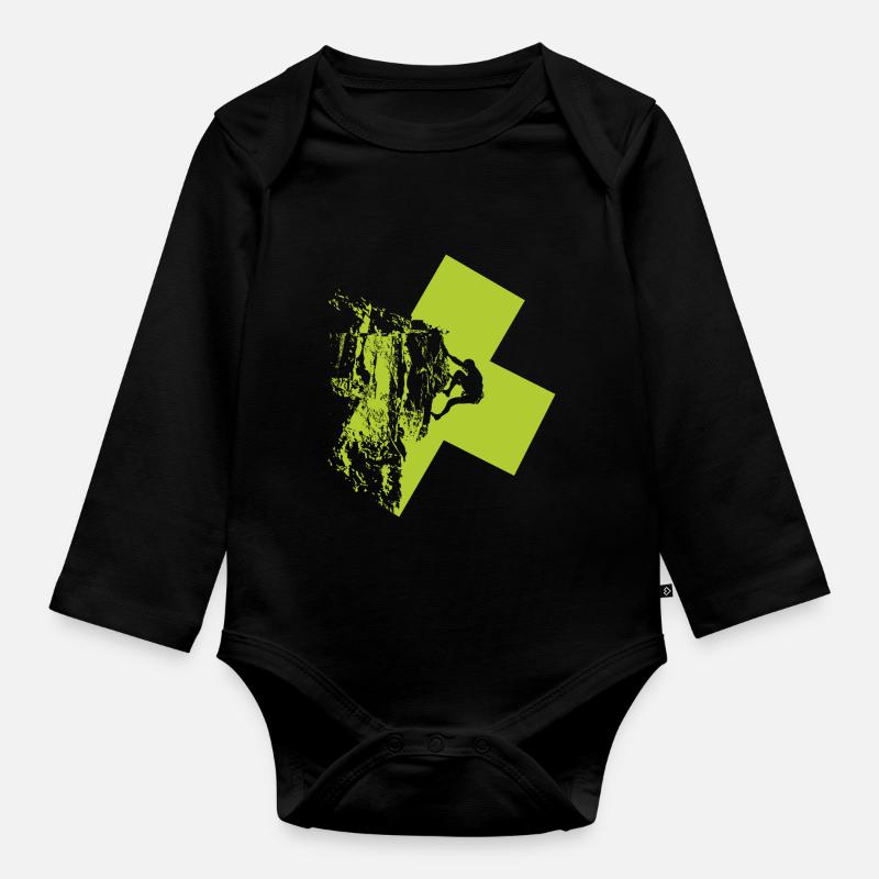 Escalade - Body Bébé bio manches longues - noir