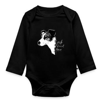 Jack Russell Terriers / Dog / Dogs / Male / Dog - Organic Longsleeve Baby Bodysuit - black - Front