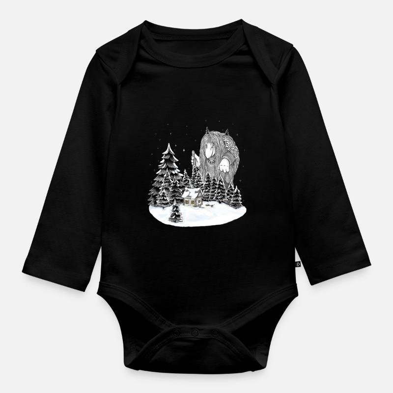N’importe qui à la maison - Body Bébé bio manches longues - noir