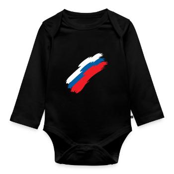 Slowenien - Baby Bio-Langarm-Body - Schwarz - Vorne
