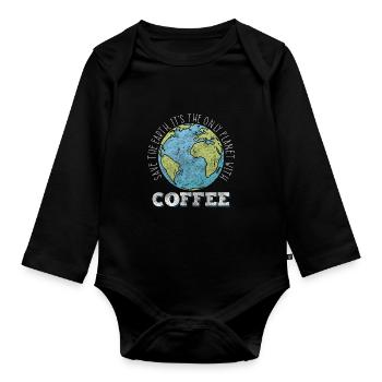 Conservation de la nature Changement climatique Recyclage - Body Bébé bio manches longues - noir - Devant
