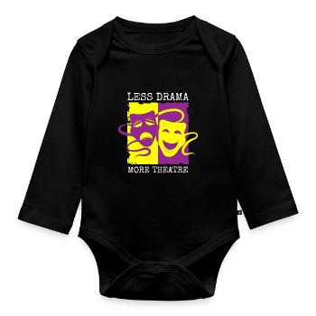 Schauspieler Probe Vorhang - Baby Bio-Langarm-Body - Schwarz - Vorne