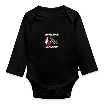 Angeln Dänemark Angel - Baby Bio-Langarm-Body - Schwarz - Vorne