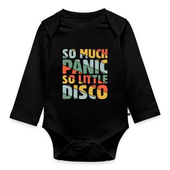 So much Panic so little Disco - Baby Bio-Langarm-Body - Schwarz - Vorne