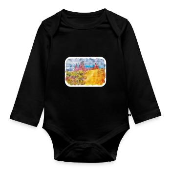 Arizona USA Aquarelle Dessin Dessin Illustration - Body Bébé bio manches longues - noir - Devant