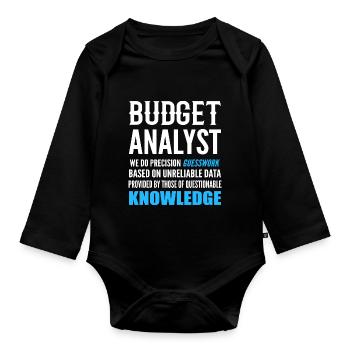 Wir machen Präzision Komiker Geschenk - Baby Bio-Langarm-Body - Schwarz - Vorne
