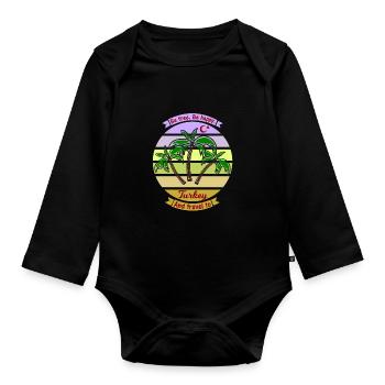 Vacances en Turquie - Body Bébé bio manches longues - noir - Devant