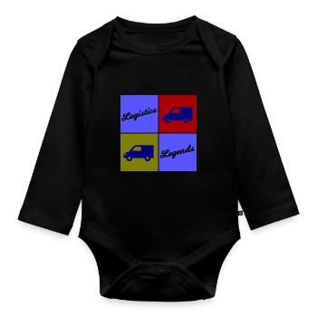 Logistics Legends - Organic Longsleeve Baby Bodysuit - black - Front