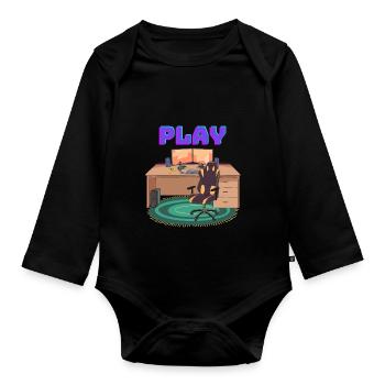 Gaming PC Schreibtisch - Baby Bio-Langarm-Body - Schwarz - Vorne
